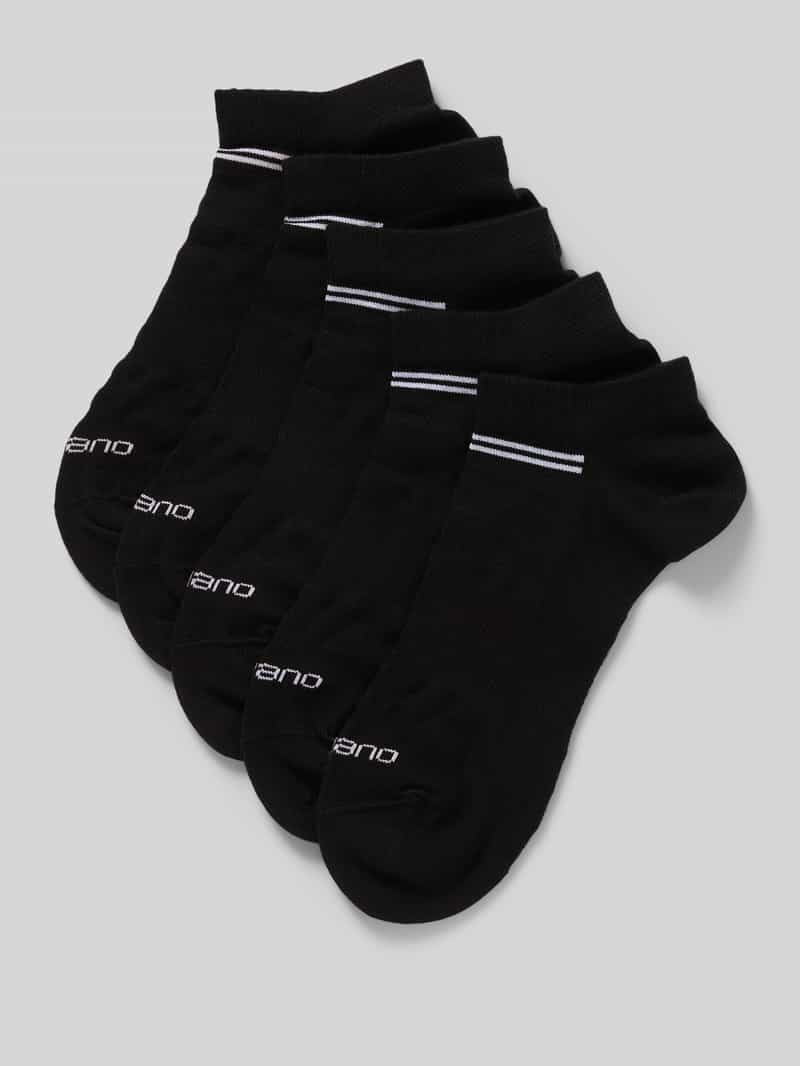 CAMANO Sneakersokken in een set van 5 paar met logodetail