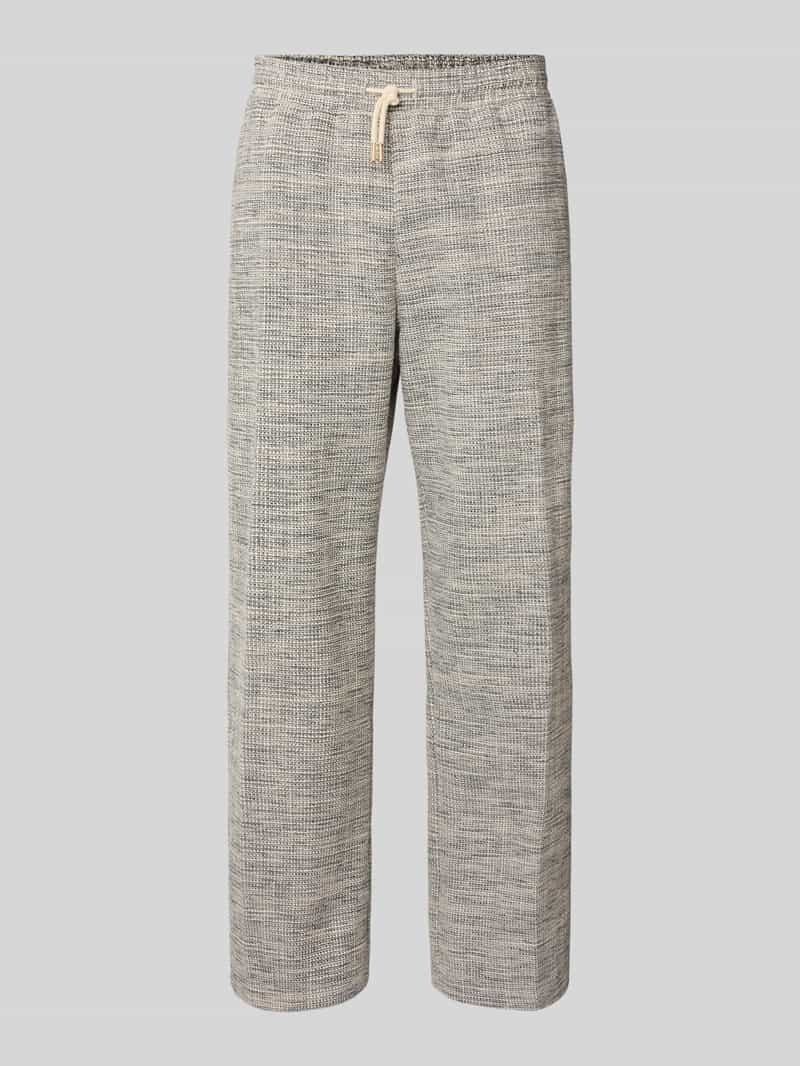 Regular fit stoffen broek met structuurmotief