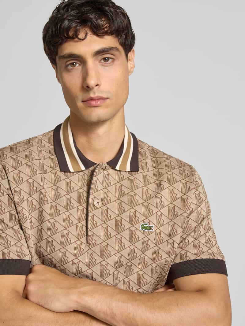 Lacoste Regular fit poloshirt met all-over motief