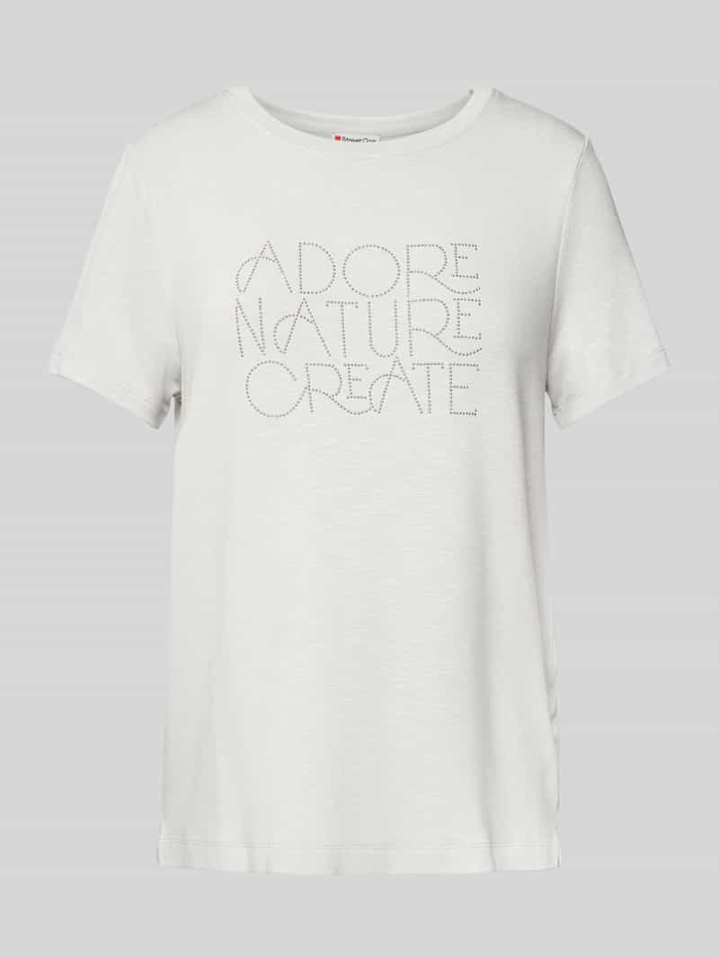 Street One T-shirt met siersteentjes