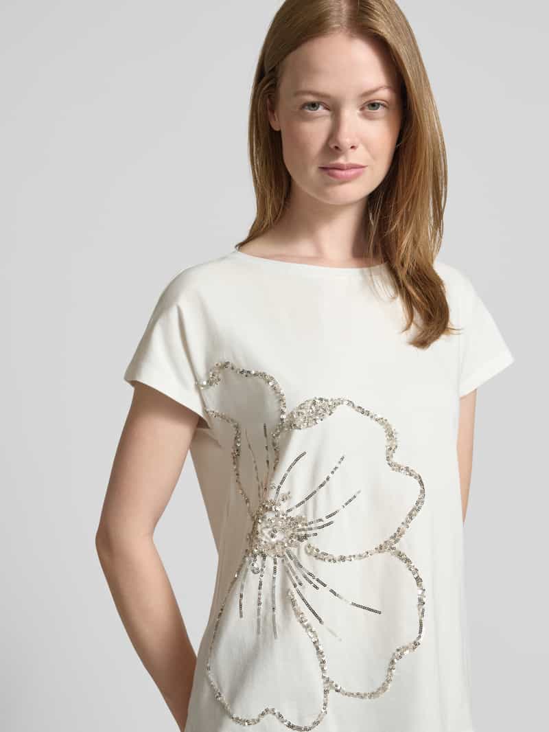 s.Oliver BLACK LABEL Regular fit T-shirt van katoenmix