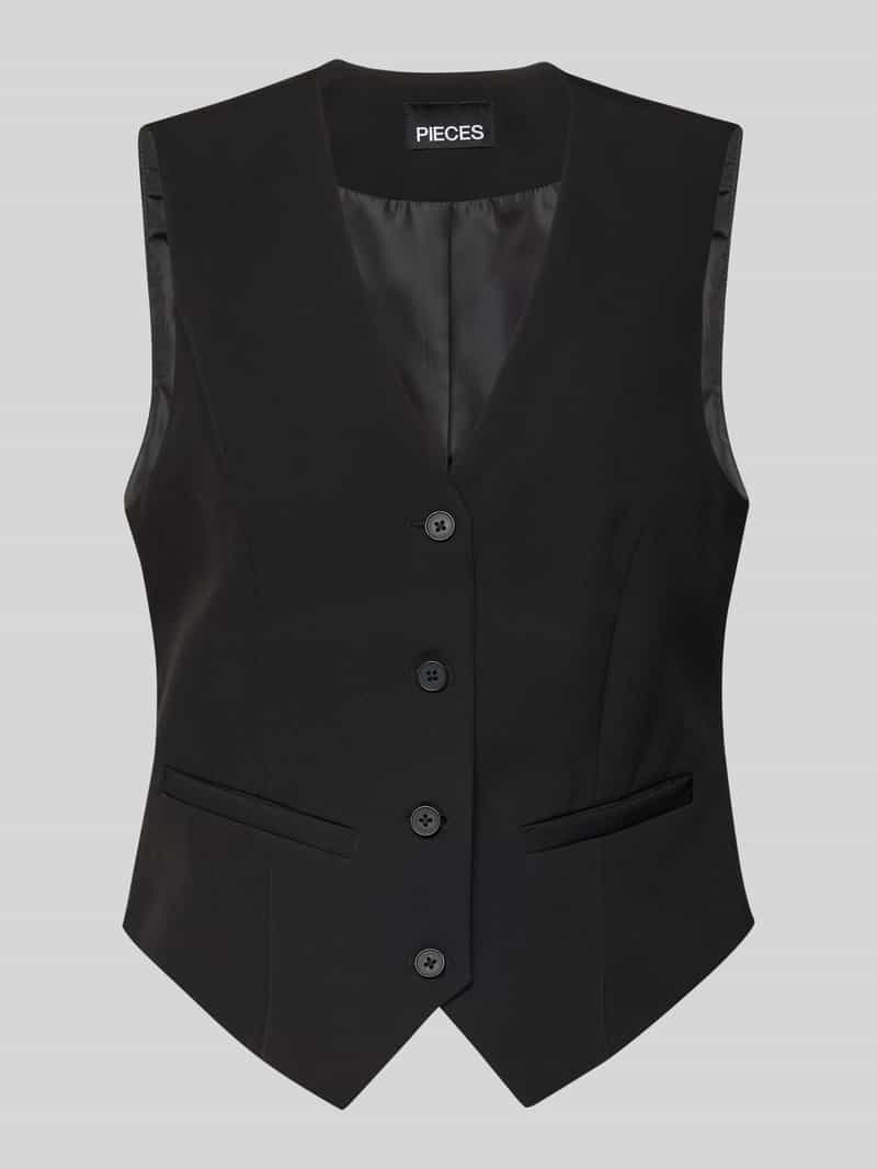 Pieces Regular fit gilet met 4-knoopssluiting model 'BOZZY'