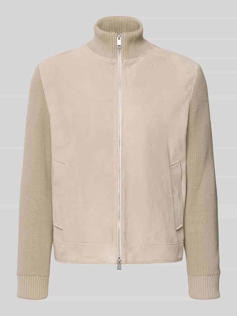 regular fit leren jack van chevreau-suède model 'M-MAVEN'