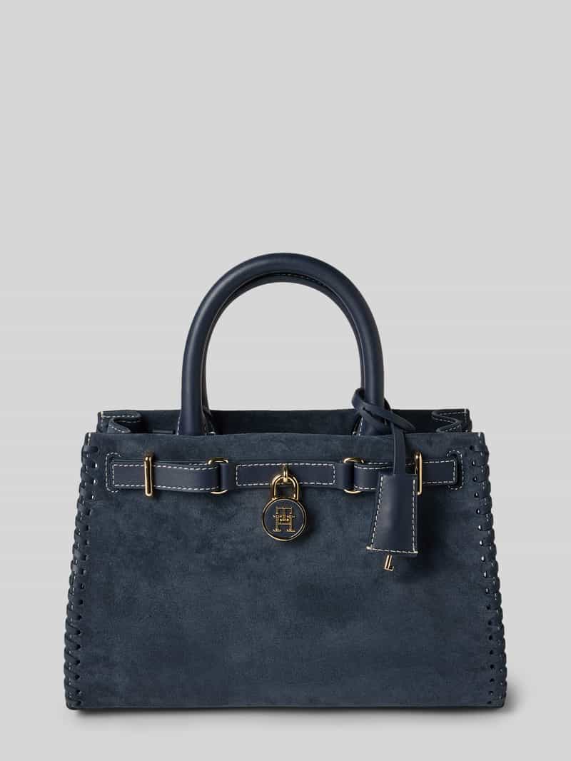 Tommy Hilfiger Tote bag van echt suède