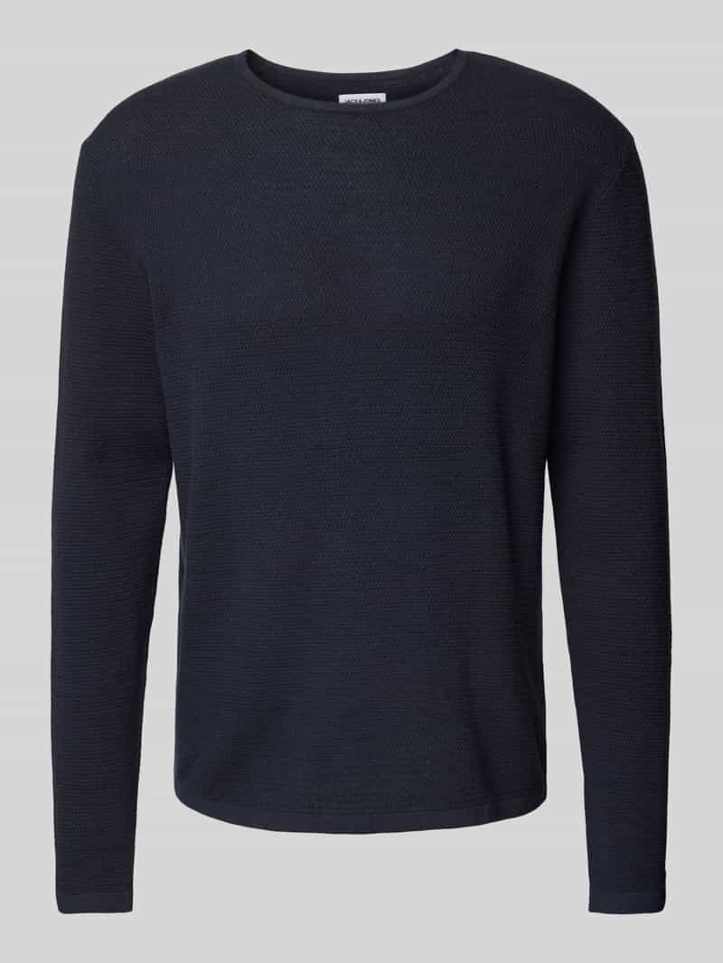 Jack & jones Gebreide pullover met ribboorden, model 'GEORGE'