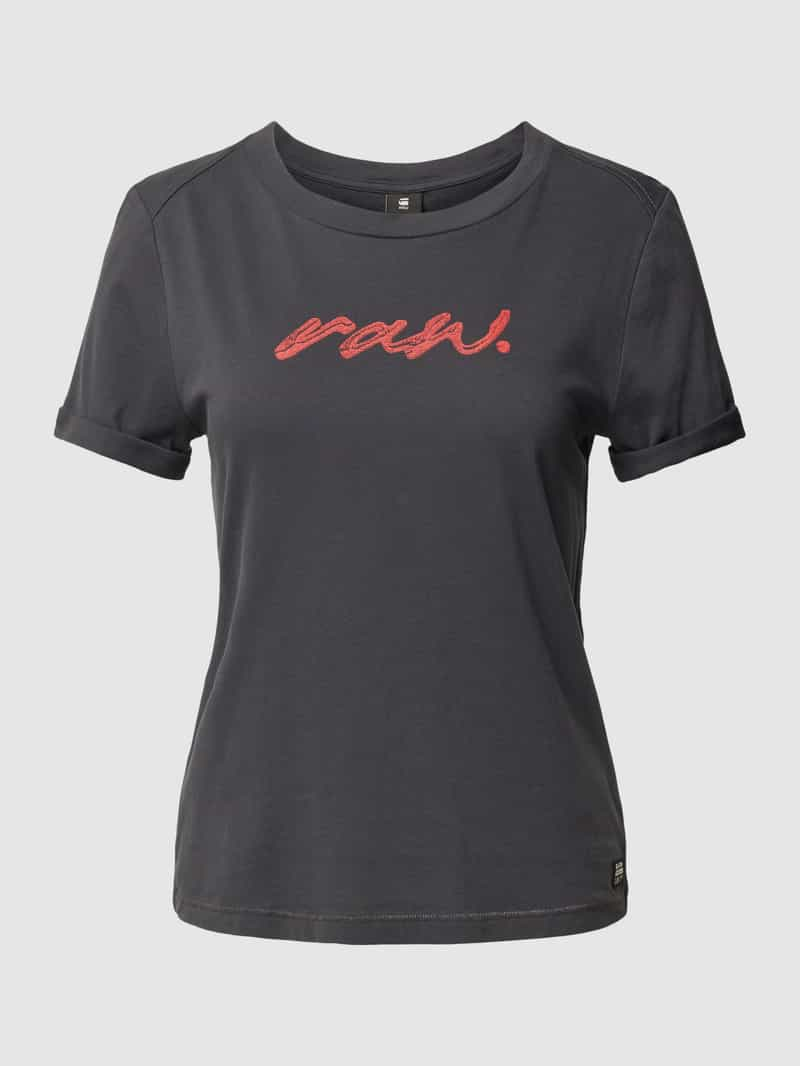 G-Star Raw T-shirt met labelprint model 'Raw dot'