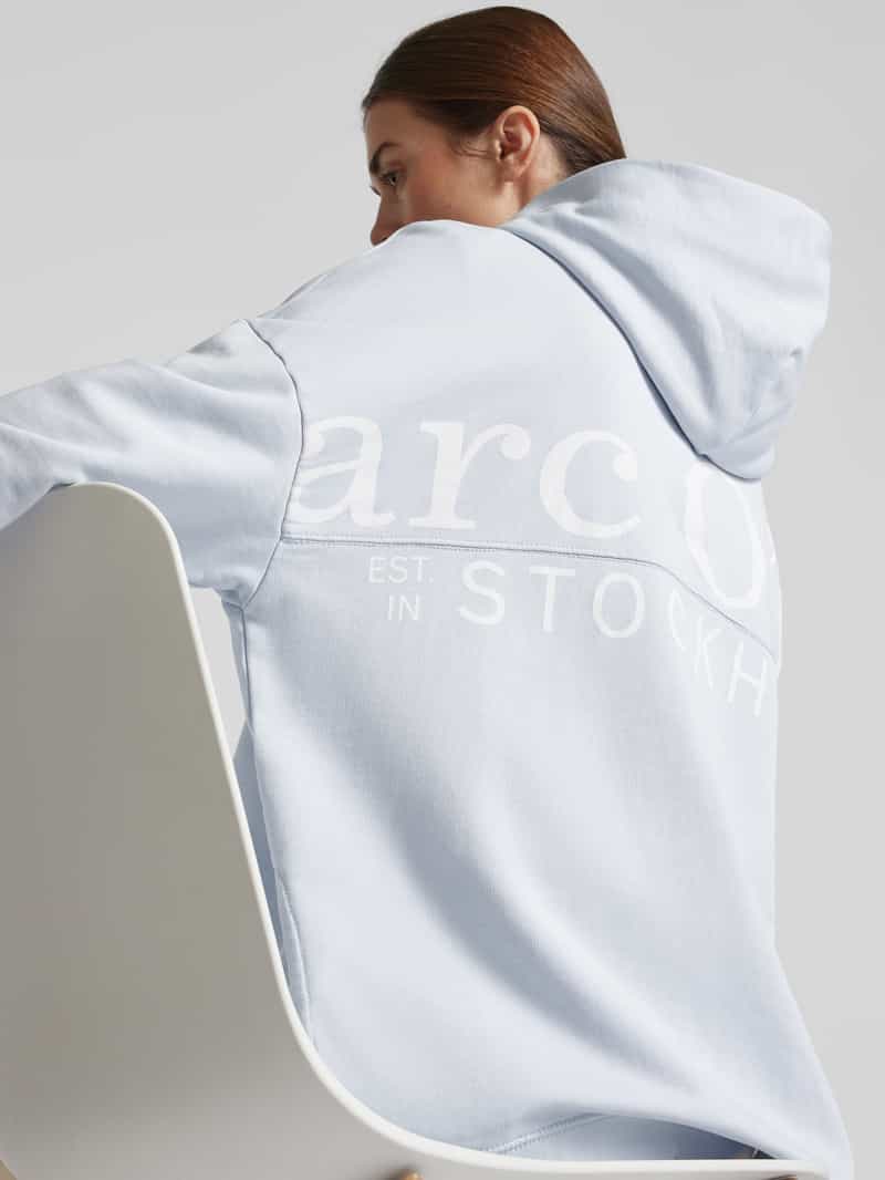 Marc O'Polo Oversized hoodie van zuiver katoen met splitjes aan de zijkant