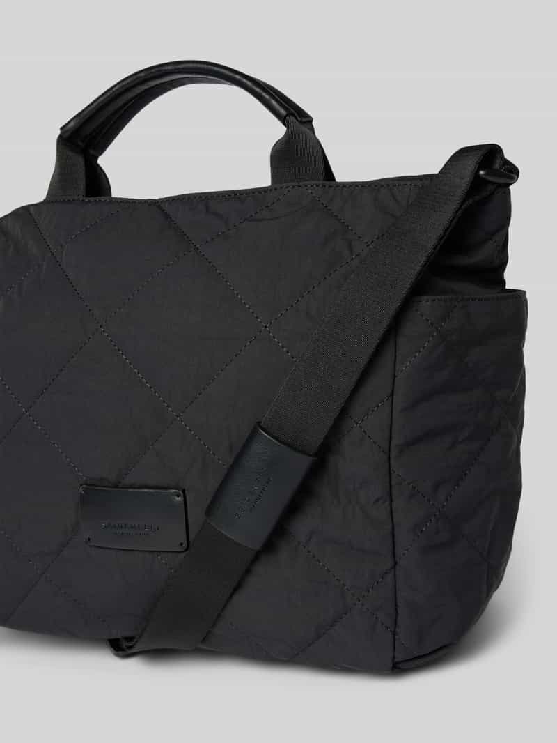 Seidenfelt Handtas met doorgestikte naden model 'HETTA'