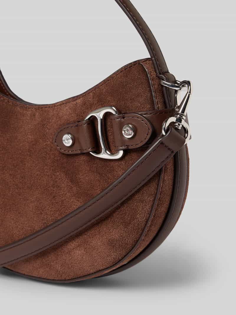 Lauren Ralph Lauren Handtas van runderleer met draagband en schouderband