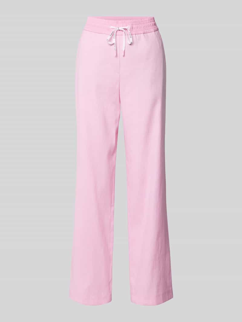 Marc Cain Straight leg linnen broek met tunnelkoord