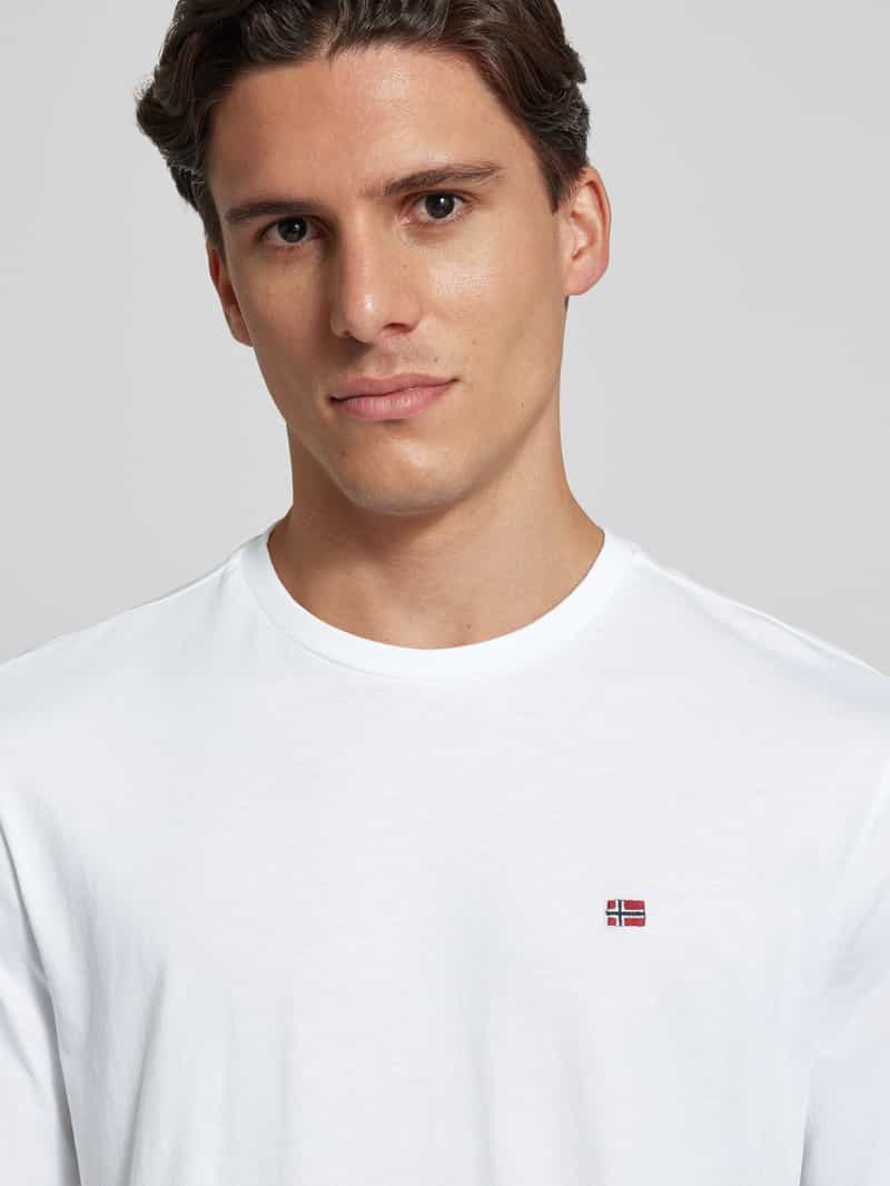 Napapijri Shirt met lange mouwen en labelstitching