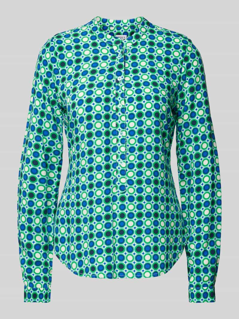 Emily Van den Bergh Slim fit blouse met opstaande kraag