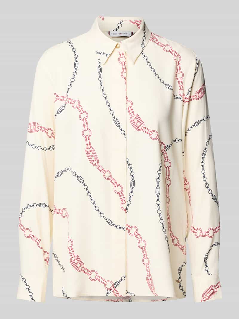 Tommy Hilfiger Relaxed fit overhemdblouse van pure viscose
