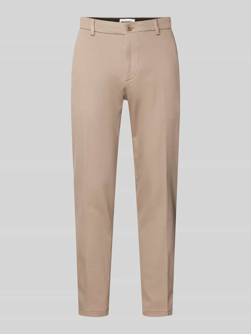 drykorn Tapered fit stoffen broek met ceintuurlussen model 'AJEND'