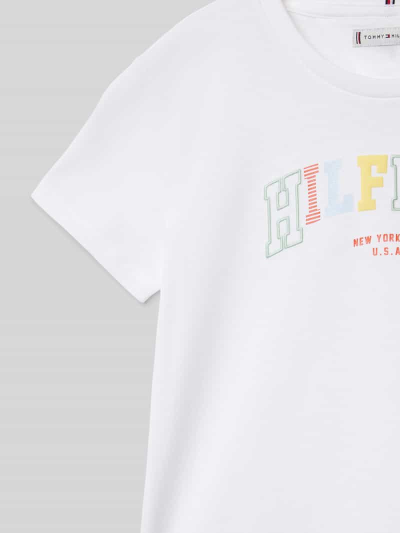 Tommy Hilfiger Teens T-shirt met labelstitching model 'VARSITY'