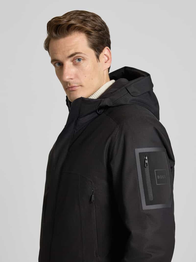 BOSS Green Regular fit parka van waterdicht materiaal model 'HEXATECH'