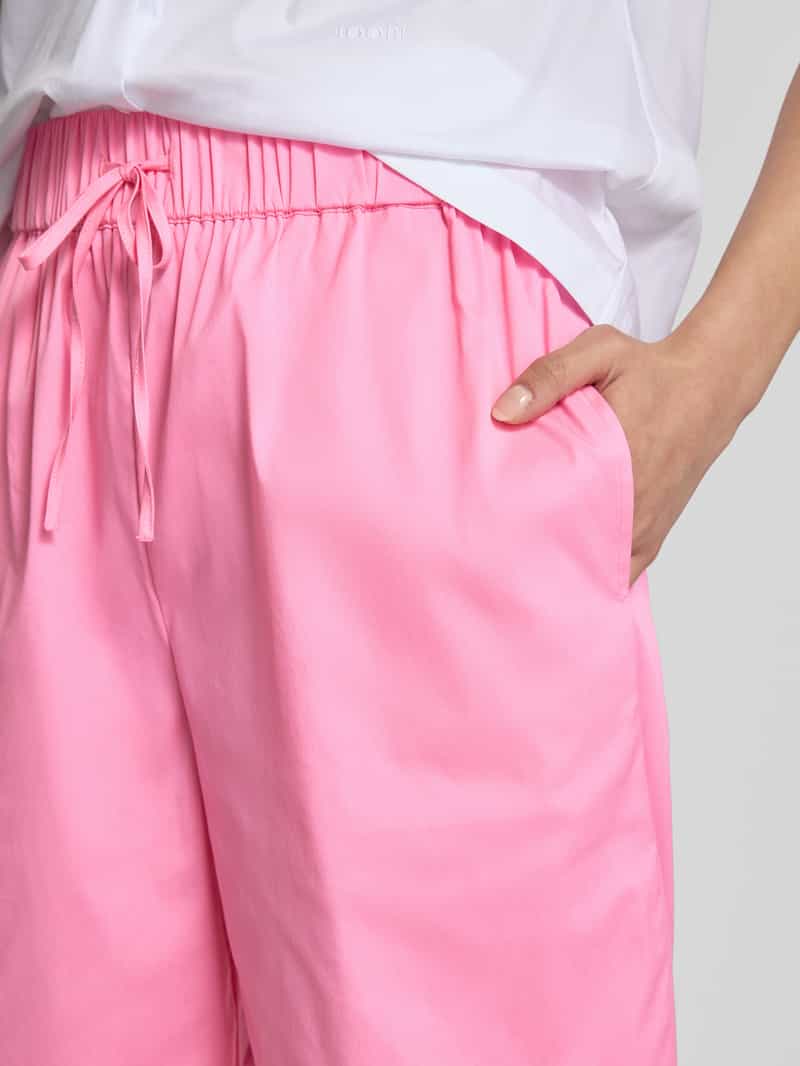 Joop! Wide leg stoffen broek met steekzakken model 'Paloma'