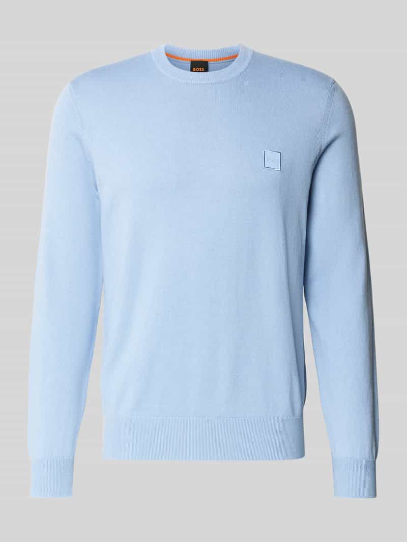 Boss Orange Regular fit gebreide pullover van een mix van katoen en kasjmier