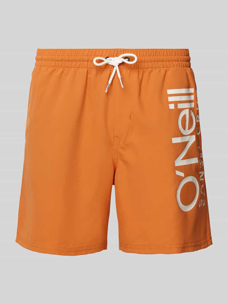 Relaxed fit zwembroek met labelprint, model ‘ORIGINAL CALI’