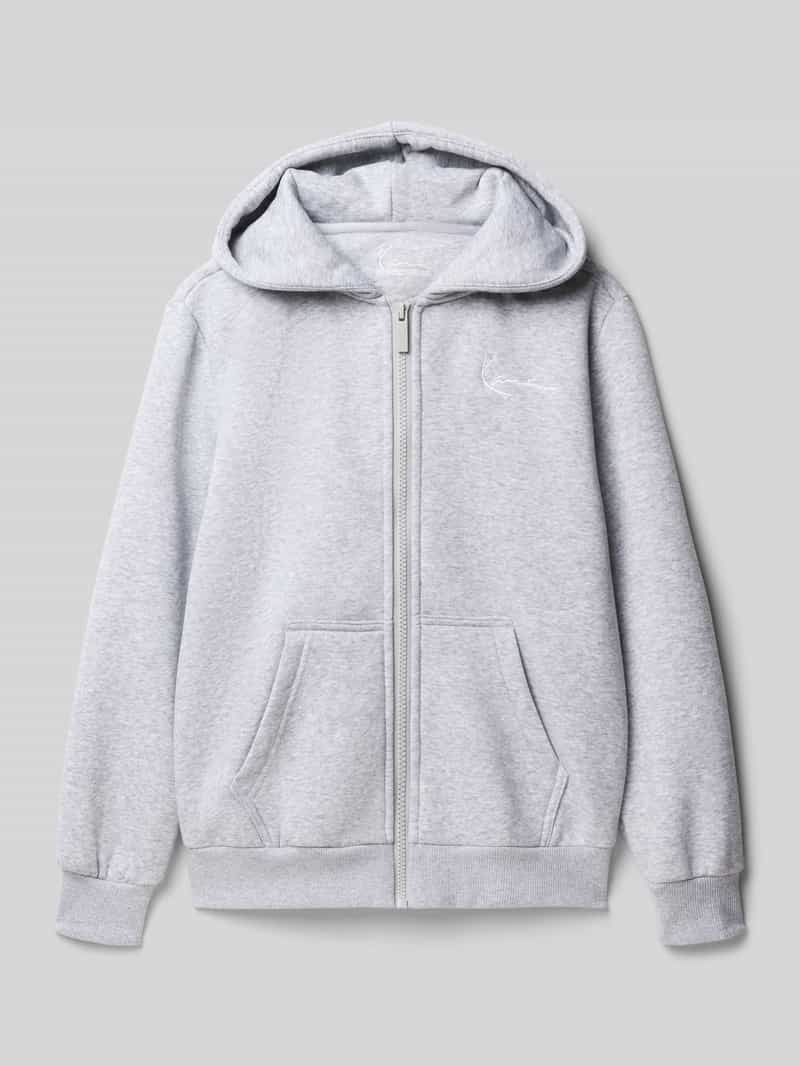 Karl Kani Regular fit sweatjack van katoenmix met ritssluiting
