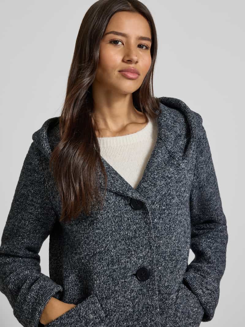 Fuchs Schmitt Regular fit lange jas met scheerwol
