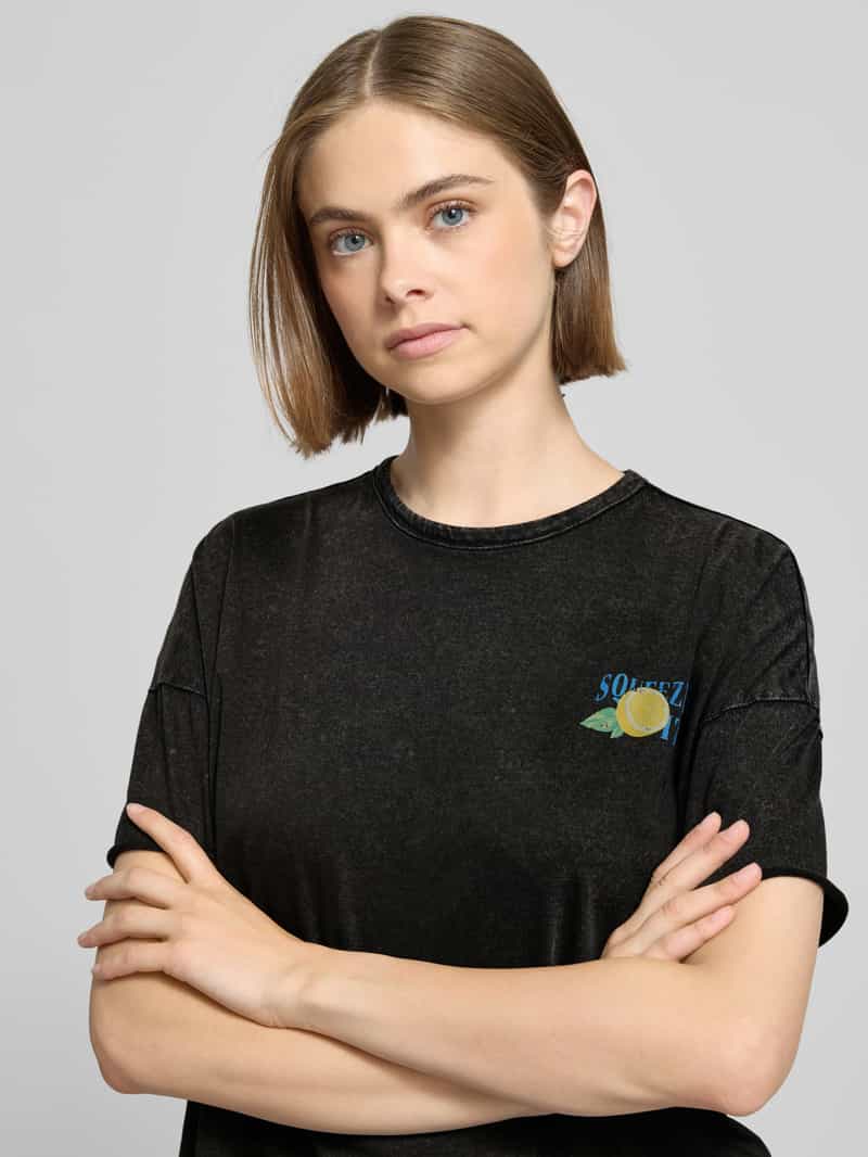 Only Oversized T-shirt van puur katoen model 'RIE LIFE'