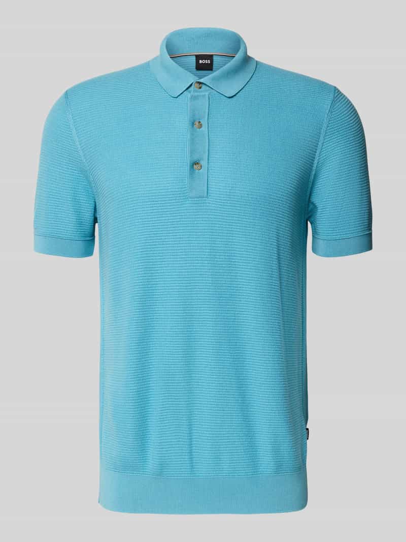 Boss Regular fit poloshirt van een mix van lyocell en katoen model 'LANNOTTI'