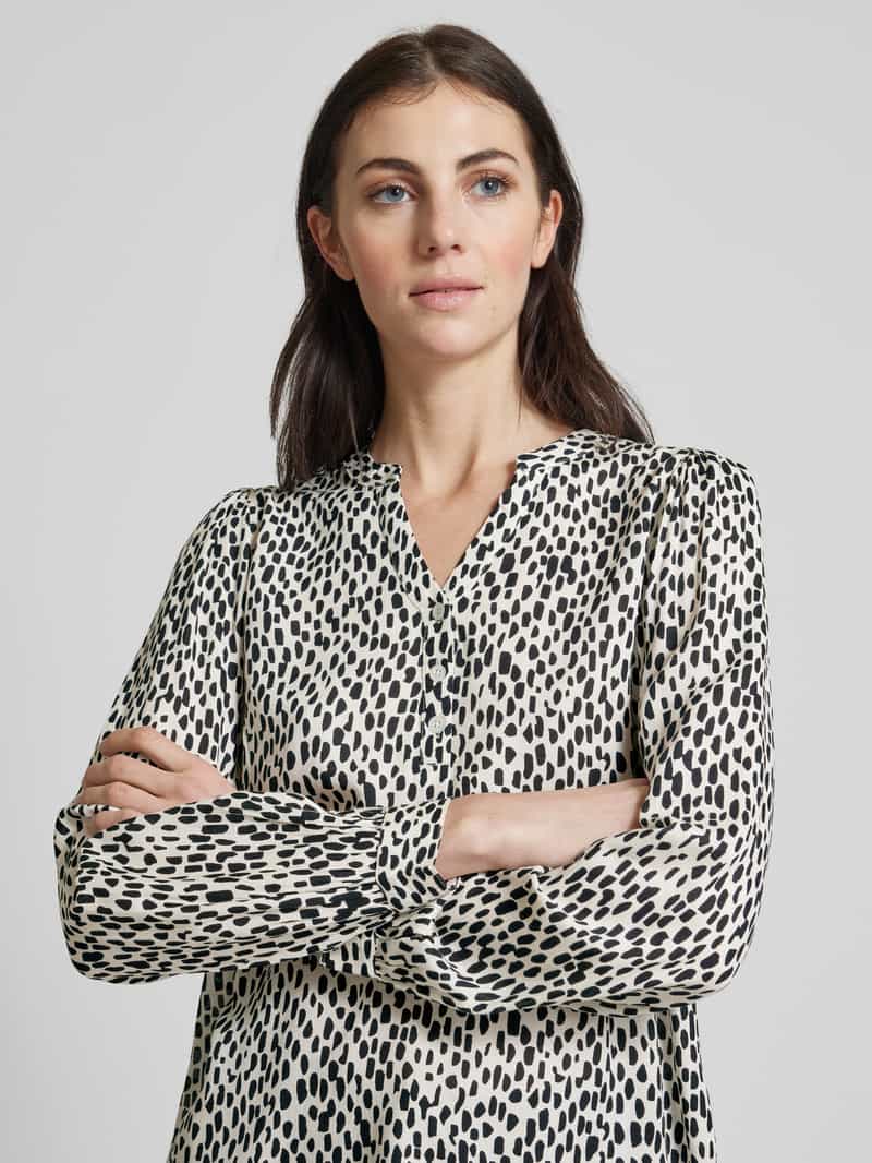 Kaffe Blouse van viscose met V-hals model 'jetta'