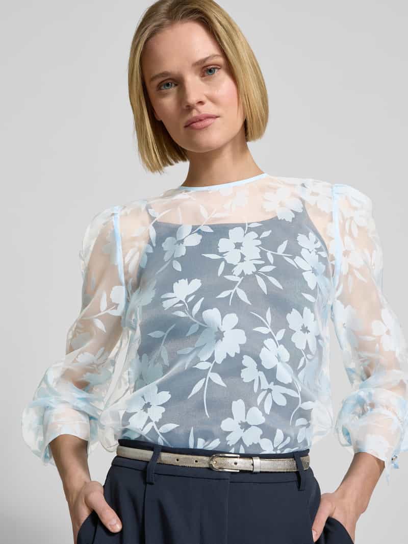 comma Regular fit blouse in semi-transparant design