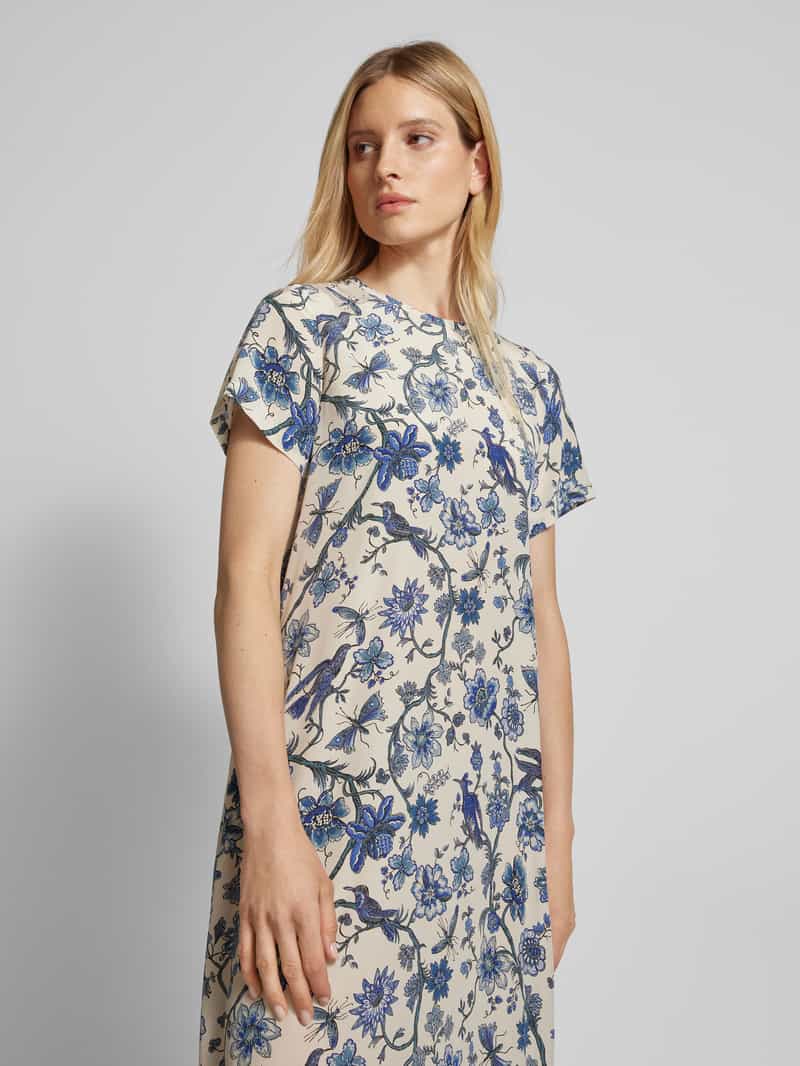Weekend Max Mara Zijden jurk met ronde hals model 'REVERE'