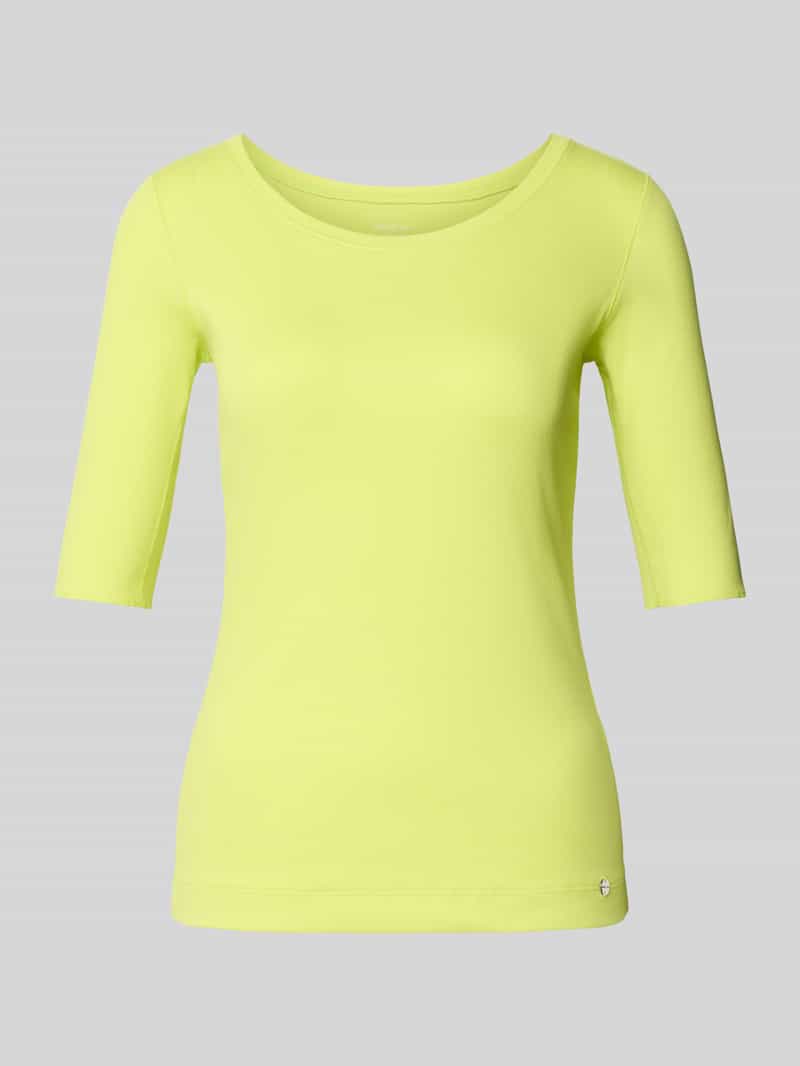 Marc Cain T-shirt van katoenmix met logo-applicatie