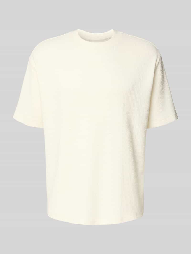 MCNEAL T-shirt met geribde ronde hals