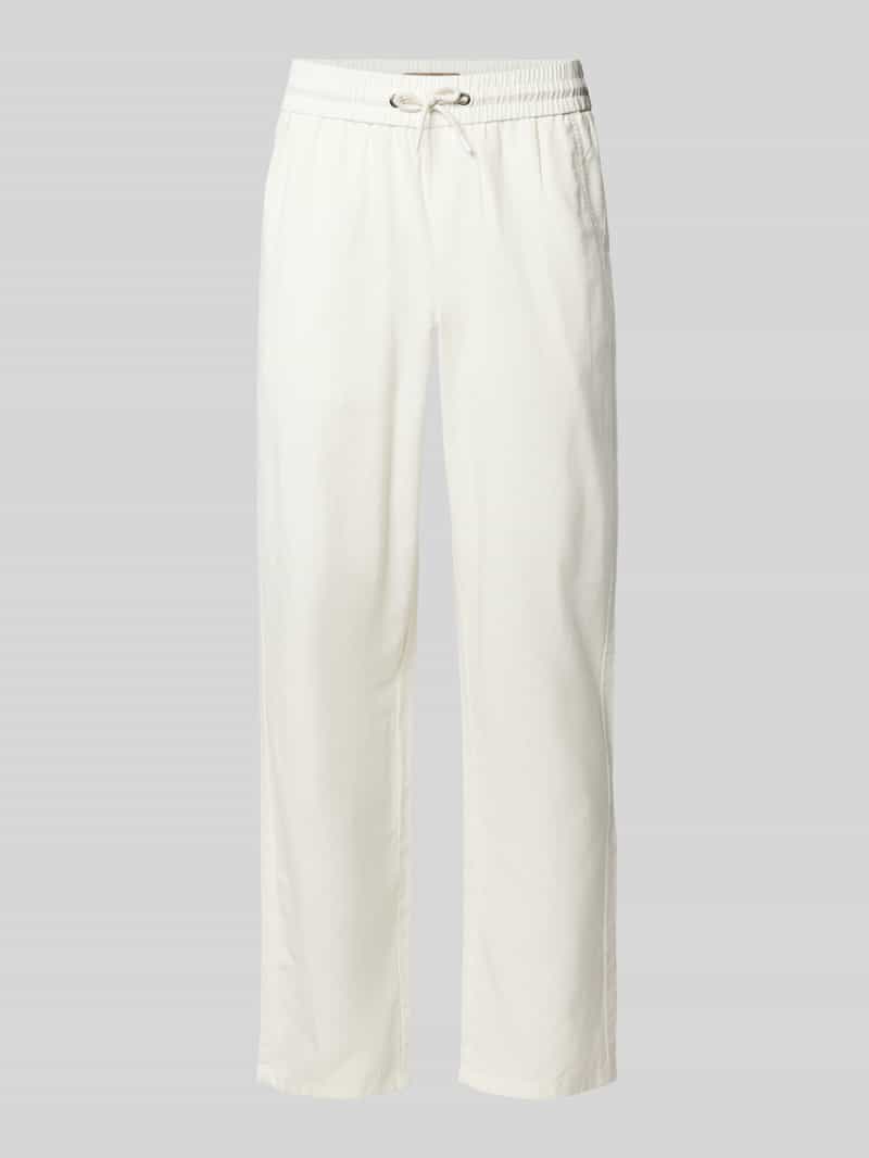 Blend Regular fit linnen broek met tunnelkoord model 'BAY'