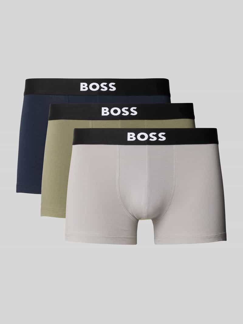 Boss Regular fit boxershort van een mix van katoen en elastaan in een set van 3 stuks
