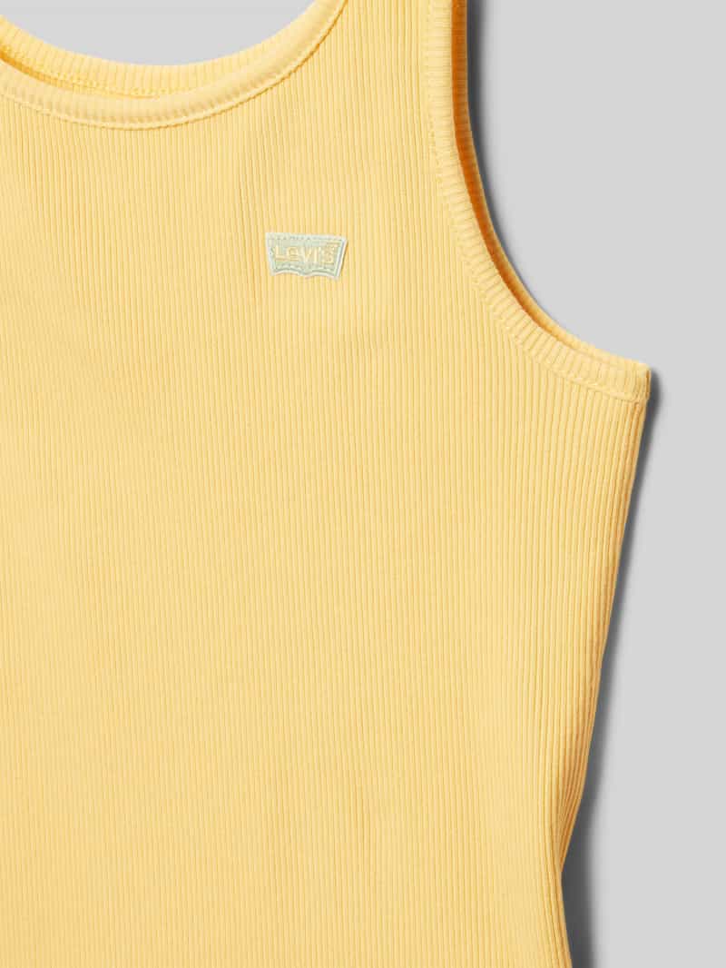 Levi s Kids Top met bandjes in riblook met labelstitching