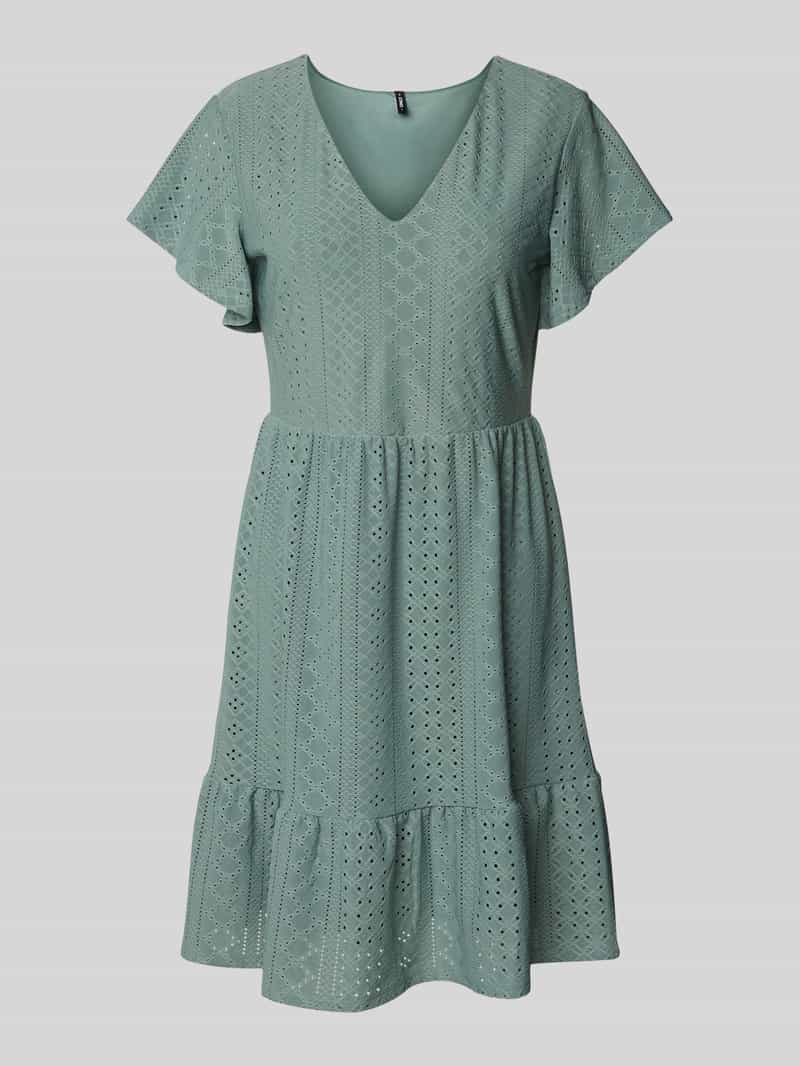 Only Getailleerde vrijetijdsjurk met broderie anglaise model 'SANDRA'
