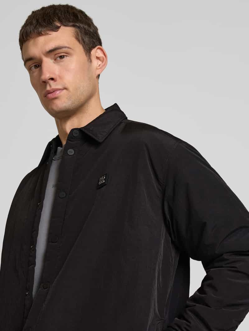 HUGO Regular fit overhemdjack met labelpatch model 'Ellisoe'