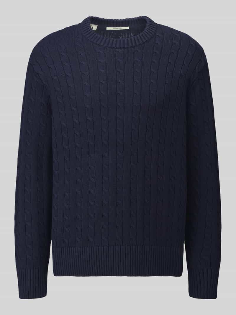 Selected Pullover met kabelpatroonstructuur