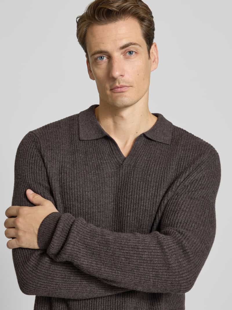 Bugatti Gebreide pullover met polokraag