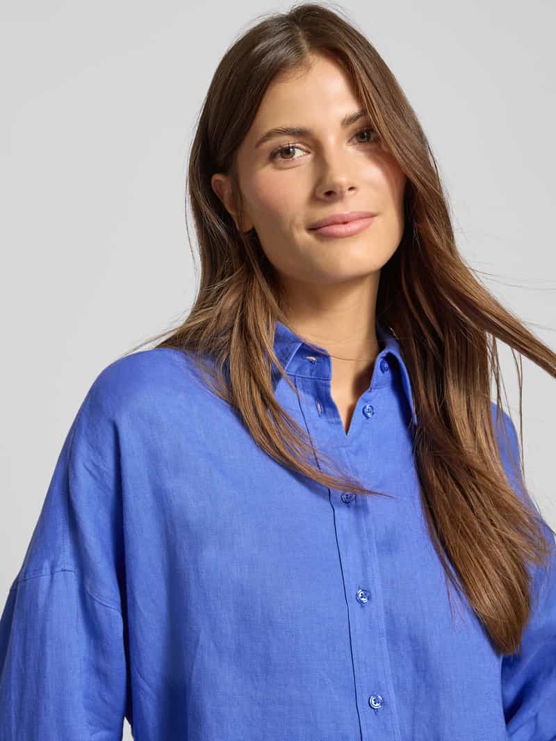 Christian Berg Woman Relaxed fit linnen blouse met overhemdkraag
