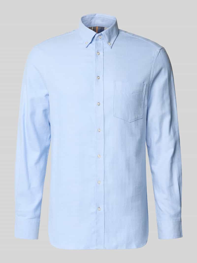 Christian Berg Men Regular fit vrijetijdsoverhemd met borstzak