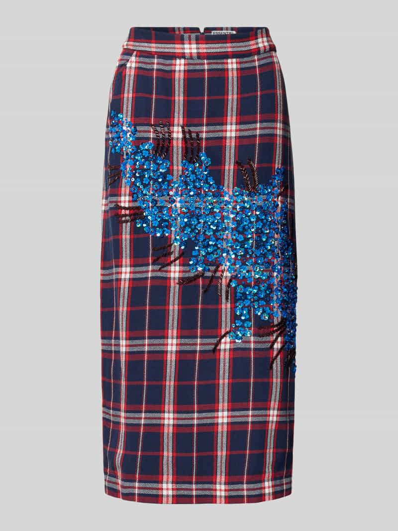 Essentiel Antwerp Midi-rok met paillettenapplicatie model 'KATHEE'