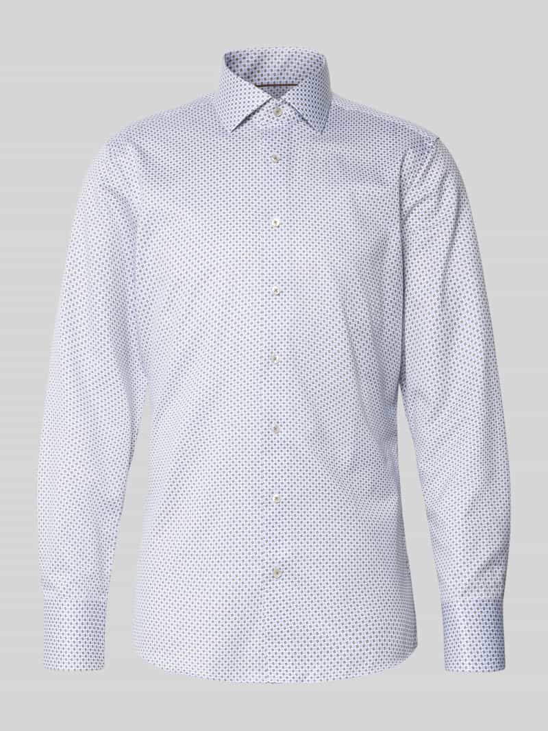 Eterna Slim fit zakelijk overhemd met kentkraag