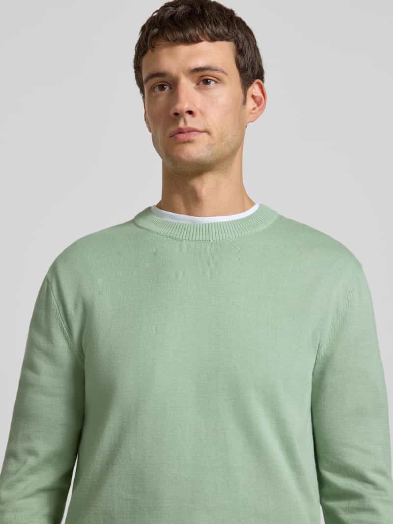 Tom Tailor Denim Regular fit gebreide pullover van katoen