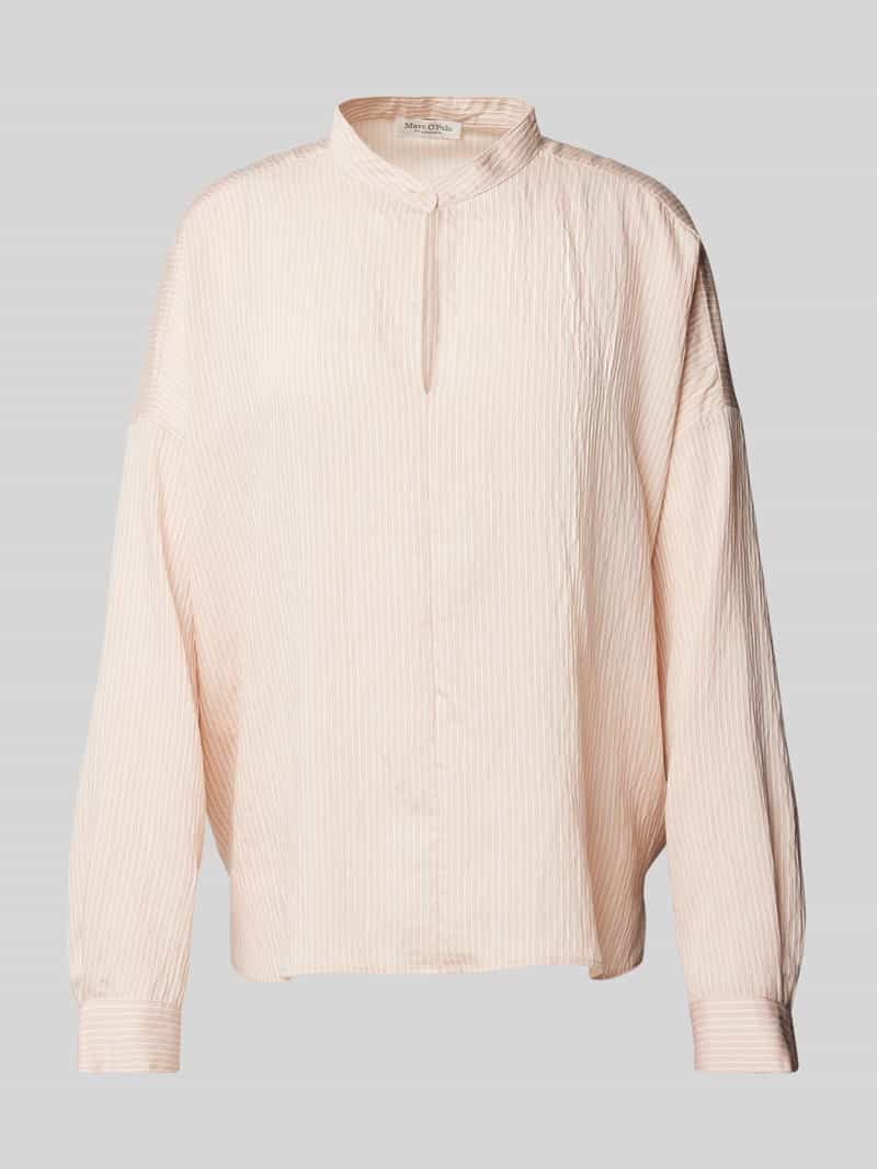 Marc O'Polo Loose fit blouseshirt van viscosemix met streepmotief