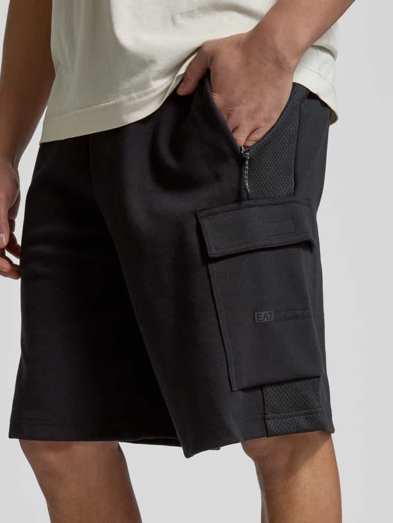 EA7 Emporio Armani Sweatshorts met elastische band