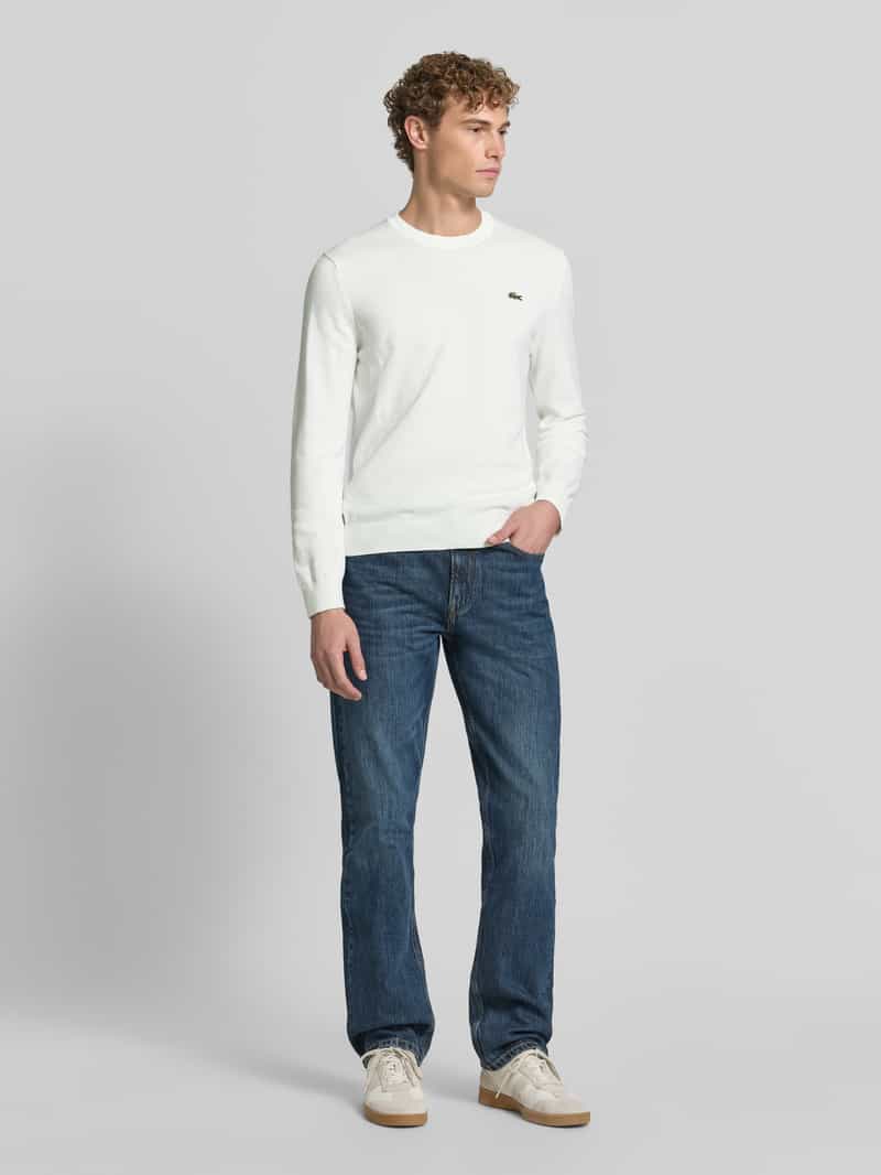 Lacoste Regular fit pullover van katoenmix wit, foto 6