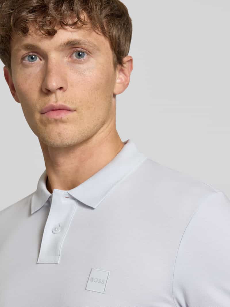 Boss Orange Slim fit poloshirt van katoenmix