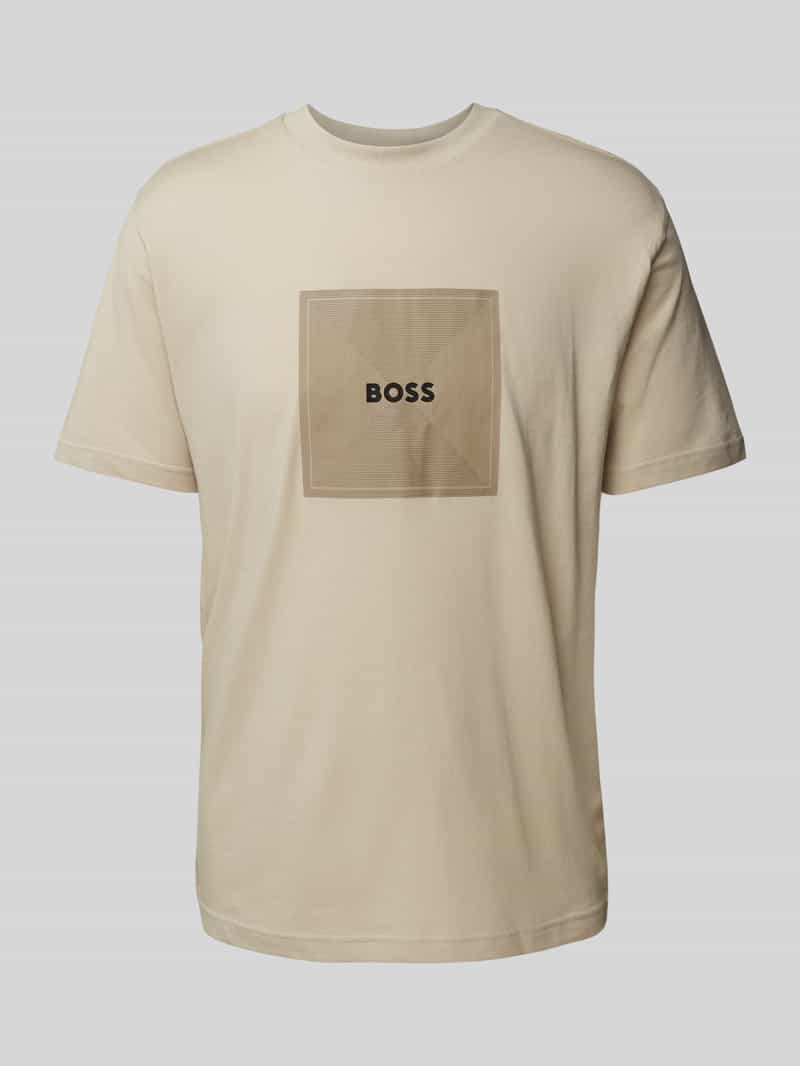 BOSS Green T-shirt met labelprint