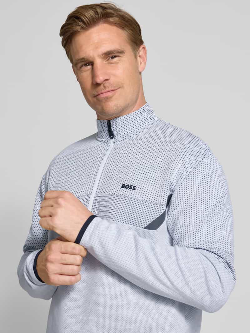 BOSS Green Regular fit sweatshirt met katoen model 'QZ SWEAT'